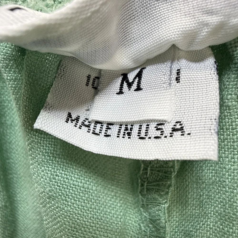 Bryn Walker Tunic Cropped Pants Matching Set Size‎ M Mint Green Linen Lagenlook